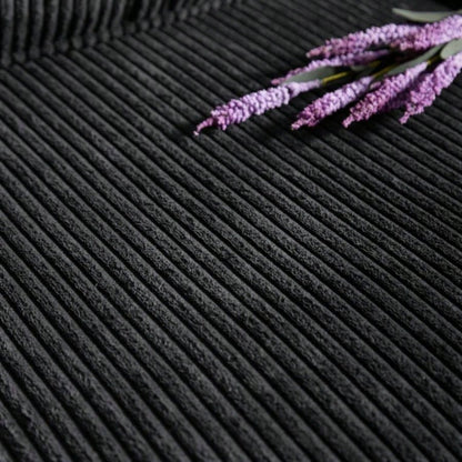 83.86Corduroy Fabric sofa, Modern Compressed Couch, 3 - Seater Sofa, Furniture Living Room, Bedroom, office, Black