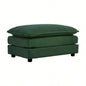 Chenille Fabric Ottomans Footrest to Combine with 2 Seater Sofa, 3 Seater Sofa and 4 Seater Sofa, Green Chenille