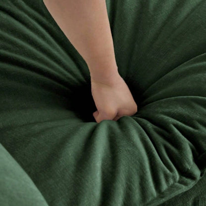 Chenille Fabric Ottomans Footrest to Combine with 2 Seater Sofa, 3 Seater Sofa and 4 Seater Sofa, Green Chenille