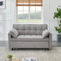 Modern velvet sofa, sofa pull - out bed, small love casual sofa with back, with pillow, pockets, living room furniture, 3 in 1 convertible sleep sofa bed.