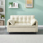 Modern velvet sofa, sofa pull - out bed, small love casual sofa with back, with pillow, pockets, living room furniture, 3 in 1 convertible sleep sofa bed.