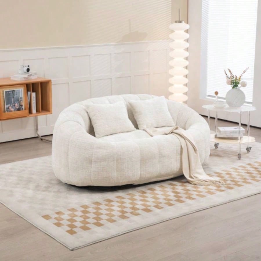 Bean Bag sofa Lazy Sofa Durable Comfort Lounger High Back Bean Bag Chair Couch Adults and Kids, Indoor Outdoor, Accent Floor Soft Lounge Chair Gray chenille