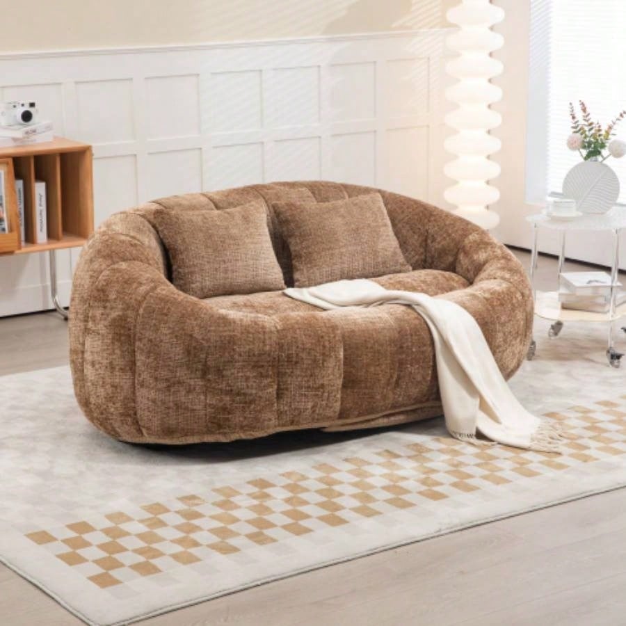 Bean Bag sofa Lazy Sofa Durable Comfort Lounger High Back Bean Bag Chair Couch Adults and Kids, Indoor Outdoor, Accent Floor Soft Lounge Chair Gray chenille