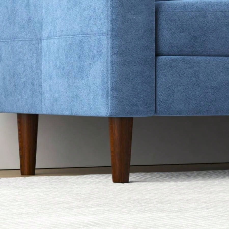Convertible Combination Sofa Sofa L - Shaped Sofa with Storage Cabinet Footstool, Living Room Navy Blue Sofa, Living Room/Bedroom/Office/Small Space 3 - Seater Combination Sofa