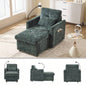 Multifunctional lazy person sofa recliner can be stored storage backrest with cell phone bracket chenille single leisure chair living room bedroom small household