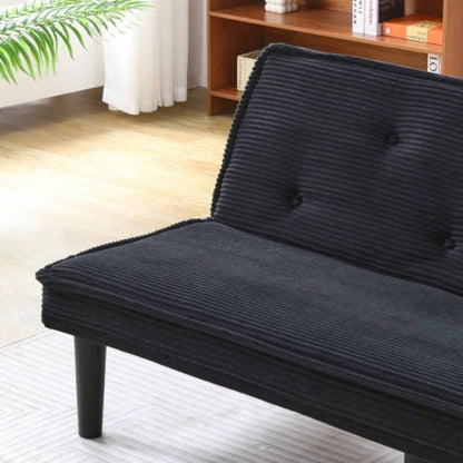 This 66 - inch corduroy sofa bed can flexibly adapt to living room, apartment and bedroom, and it can switch between two comfortable forms.