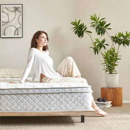 Size Mattress, 12 Inch Hybrid Mattress in a Box with Foam and Pocket Spring Pressure Relief Comfort Sleep Zoned Support, Medium Firm, CertiPUR - US OEKO - TEX