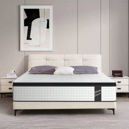 King Size 12 Inch Medium Plush Individual Pocket Spring CertiPUR - US Foam Hybrid Mattress