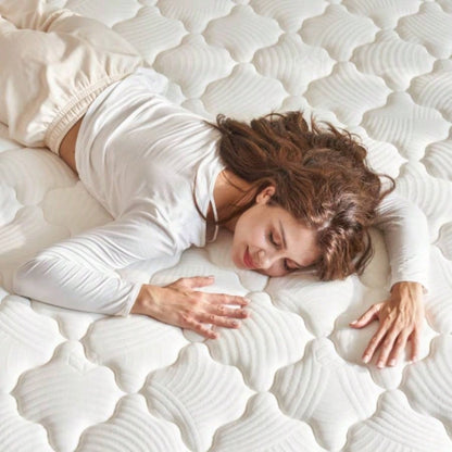 Twin Size Mattress, 12 Inch Hybrid Twin Mattress in a Box with Foam and Pocket Spring Pressure Relief Comfort Sleep Zoned Support, Medium Firm, CertiPUR - US OEKO - TEX