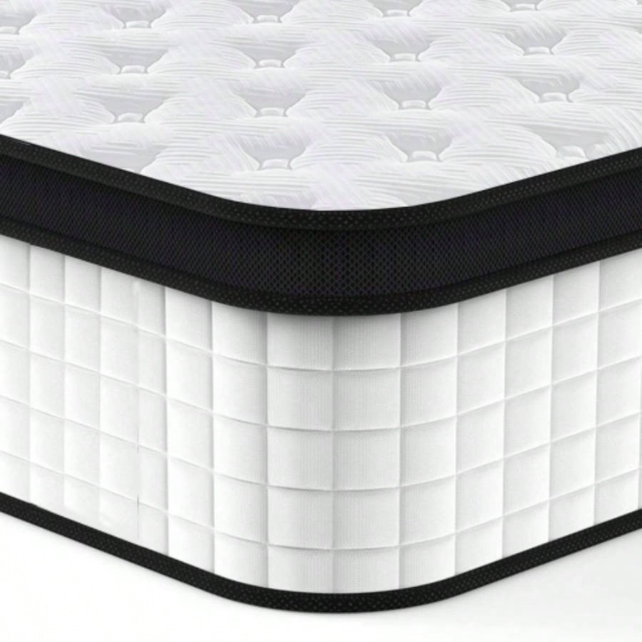 King Size 12 Inch Medium Plush Individual Pocket Spring CertiPUR - US Foam Hybrid Mattress