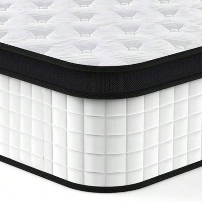 King Size 12 Inch Medium Plush Individual Pocket Spring CertiPUR - US Foam Hybrid Mattress