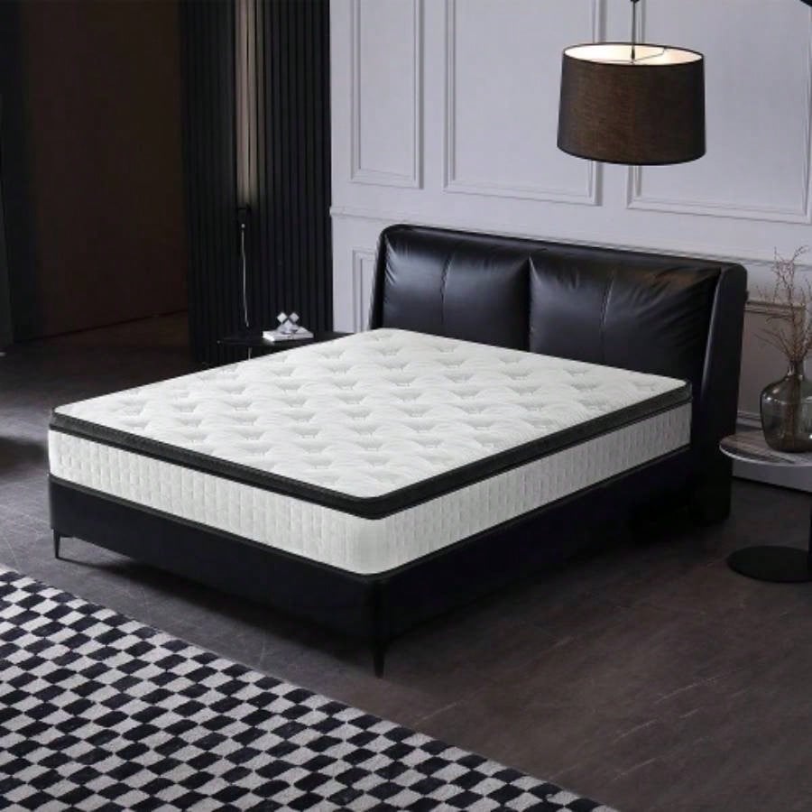 King Size 12 Inch Medium Plush Individual Pocket Spring CertiPUR - US Foam Hybrid Mattress