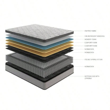 Assembled in USA - 10 Twin Innerspring Hybrid and Cooling Gel Foam Mattress, Pressure Relief, and Motion, CertiPUR - US and Oeko TEX Certified