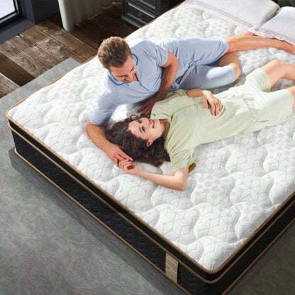 10 Twin Plush Hybrid Mattresses with Independently Encased Coils Gel Foam, Fiberglass - Motion - Support, Mattress in a Box, CertiPUR - US Certified