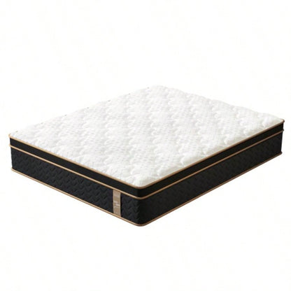 10 Twin Plush Hybrid Mattresses with Independently Encased Coils Gel Foam, Fiberglass - Motion - Support, Mattress in a Box, CertiPUR - US Certified
