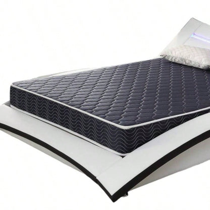 6 - inch waterproof high - density foam mattress with navy blue - quilted breathable fabric. Quilting ensures both style and airflow cool sleep. Twin size.
