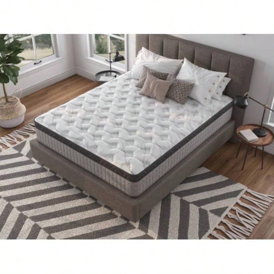 Support Coil 10 Hybrid Mattress - Medium Soft, Assembled in USA, Gel Foam, Pressure Relief