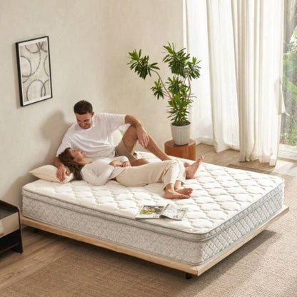 Size Mattress, 12 Inch Hybrid Mattress in a Box with Foam and Pocket Spring Pressure Relief Comfort Sleep Zoned Support, Medium Firm, CertiPUR - US OEKO - TEX