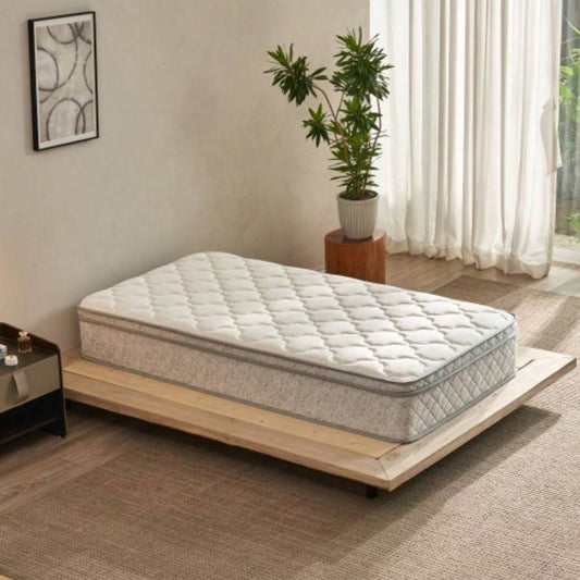 Twin Size Mattress, 12 Inch Hybrid Twin Mattress in a Box with Foam and Pocket Spring Pressure Relief Comfort Sleep Zoned Support, Medium Firm, CertiPUR - US OEKO - TEX
