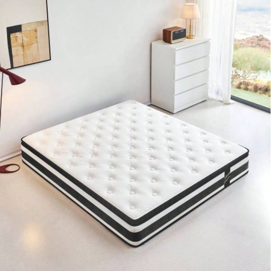 Oeko - Tex Breathable Cool Cover Twin XL 12 Inch Foam Individual Pocket Spring Hybrid Mattress
