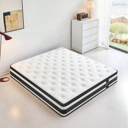 Oeko - Tex Breathable Cool Cover Twin XL 12 Inch Foam Individual Pocket Spring Hybrid Mattress