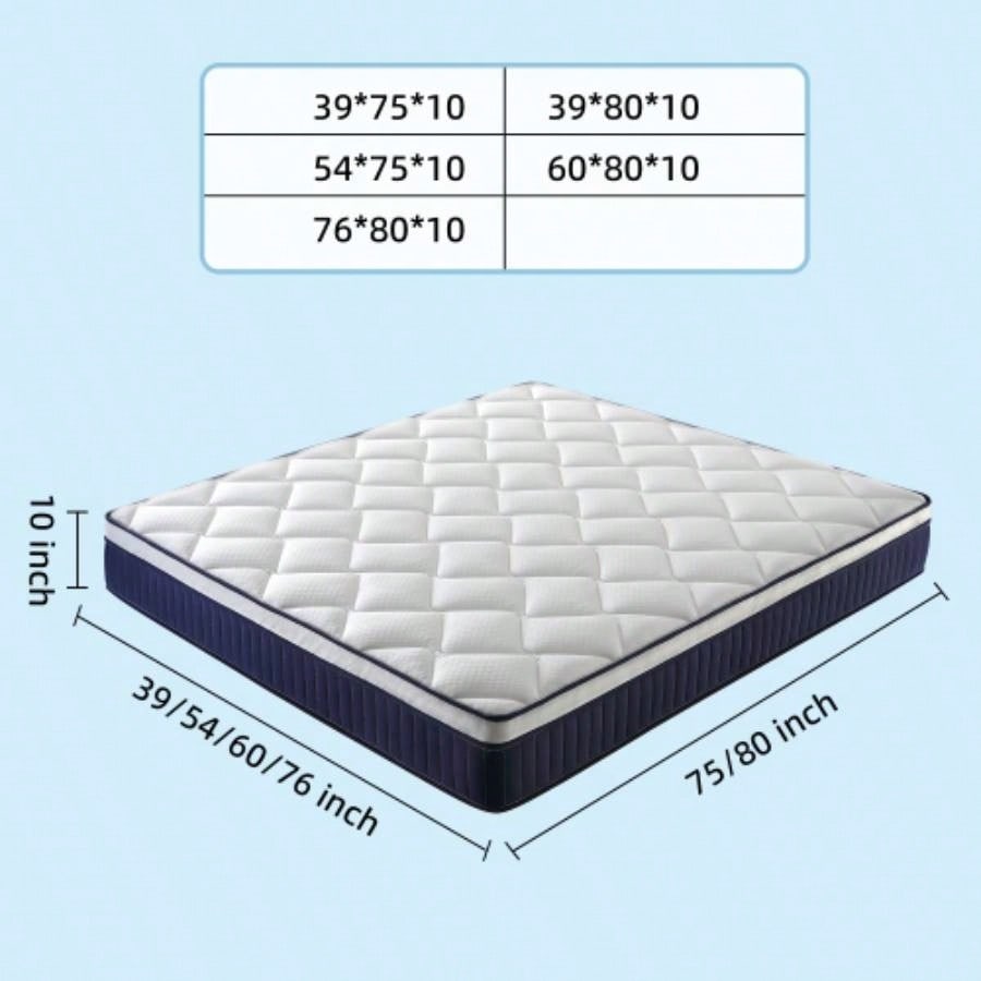 Alwyn Home Innerspring Mattress Medium Hybrid Mattress in a box With Certipur - US Certified Pocket Spring, Pressure Relief, and Motion