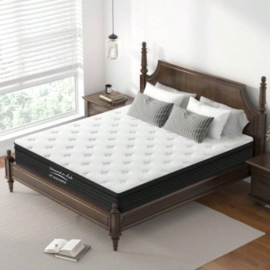 Size Mattress, 12 Inch Hybrid Mattress, Individually Pocketed Innerspring, Medium Firm