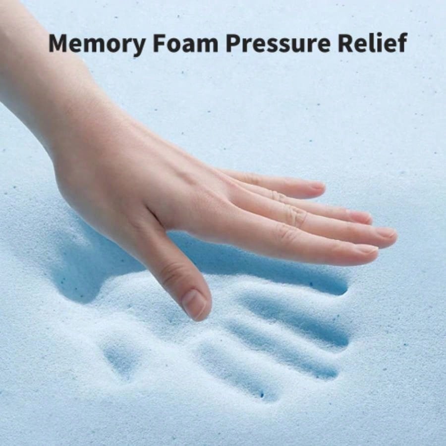 Size 12 Inch Hybrid Mattress Individual Pocket Spring - Zoned Foam Knitted Cover CertiPUR - US White