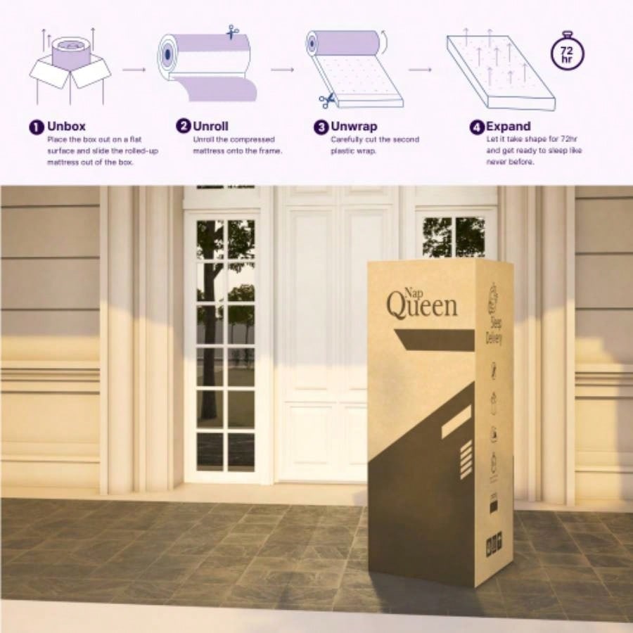 NapQueen Isabella 14 Inch Twin Hybrid Pillow Top Mattress, CertiPUR - US Certified, Made in USA