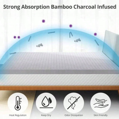 4 Inch Mattress Topper, Gel Foam Mattress Topper Double Bed Topper Soft Cooling Sleep, Pressure Relieve, CertiPUR - US Certified