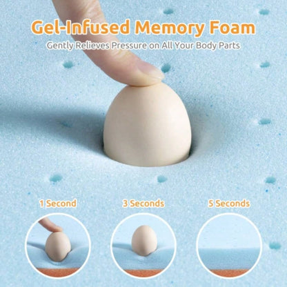 4 Inch Cool Gel Copper Foam Mattress Topper, King Size Bed Topper - CertiPUR - US Certified