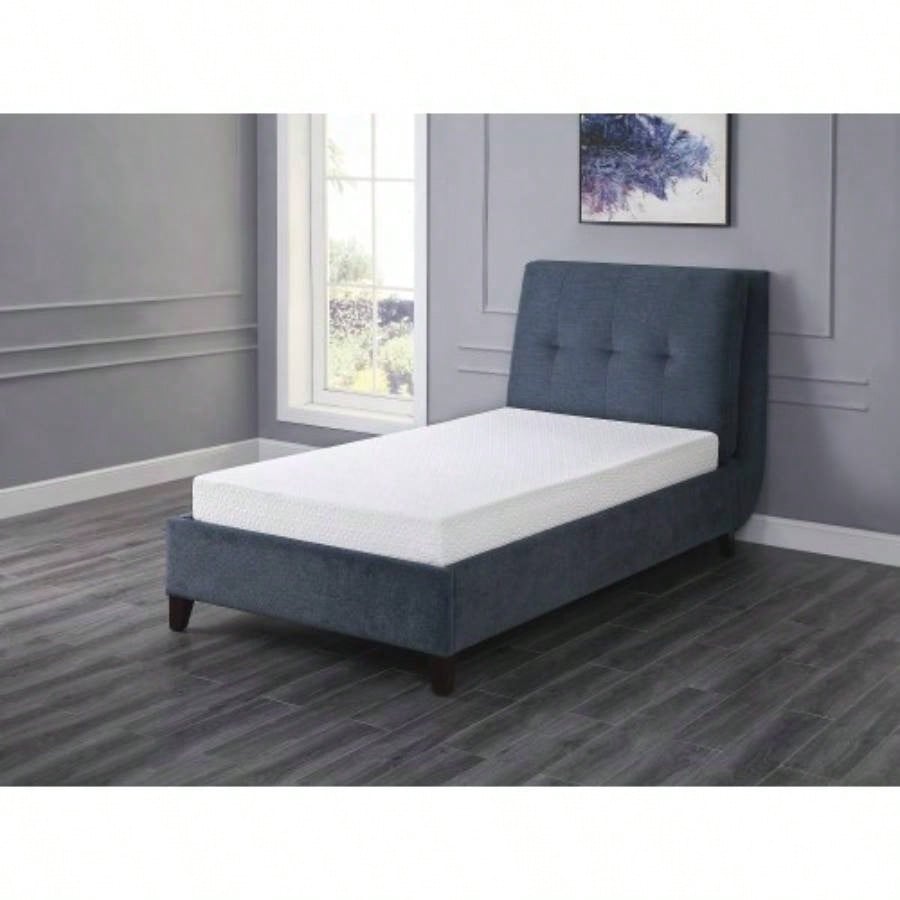6 - inch Twin Size Bed Mattress Gel - Infused Foam Mattress, Firm, White, Mattress in a Box