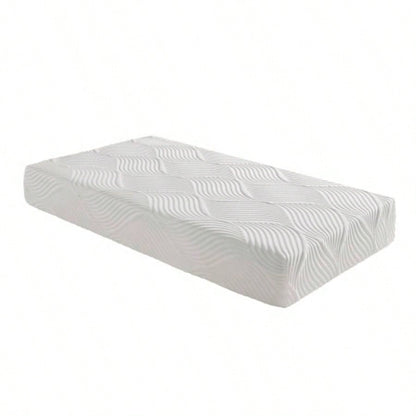 6 - inch Twin Size Bed Mattress Gel - Infused Foam Mattress, Firm, White, Mattress in a Box