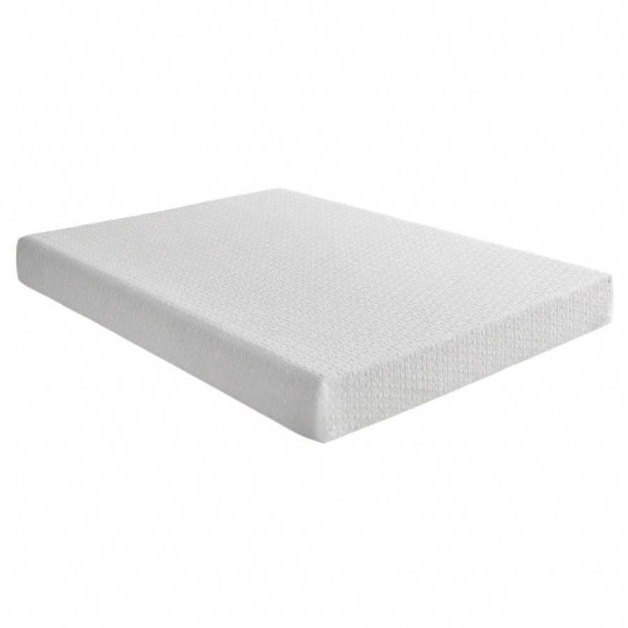 6 - inch Twin Size Bed Mattress Gel - Infused Foam Mattress, Firm, White, Mattress in a Box