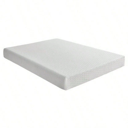 6 - inch Twin Size Bed Mattress Gel - Infused Foam Mattress, Firm, White, Mattress in a Box