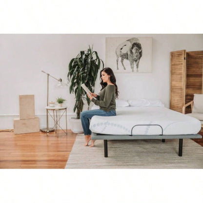 Omne Sleep 8 Foam Mattress Twin in White/Light Blue