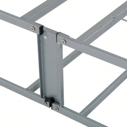 9 in. Twin Folding Mattress Box Spring Foundation Base, Polyester, Metal Frame