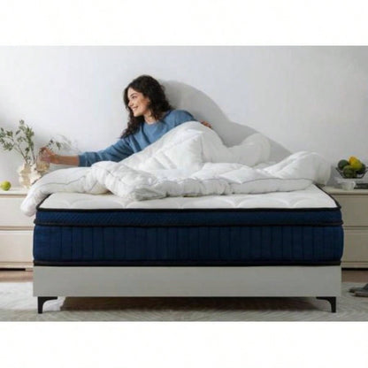 10 Inch King Size Breathable Cool Cover Foam Individual Pocket Spring Hybrid Mattress