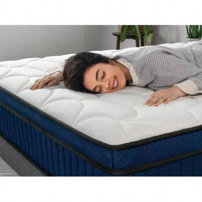 10 Inch King Size Breathable Cool Cover Foam Individual Pocket Spring Hybrid Mattress