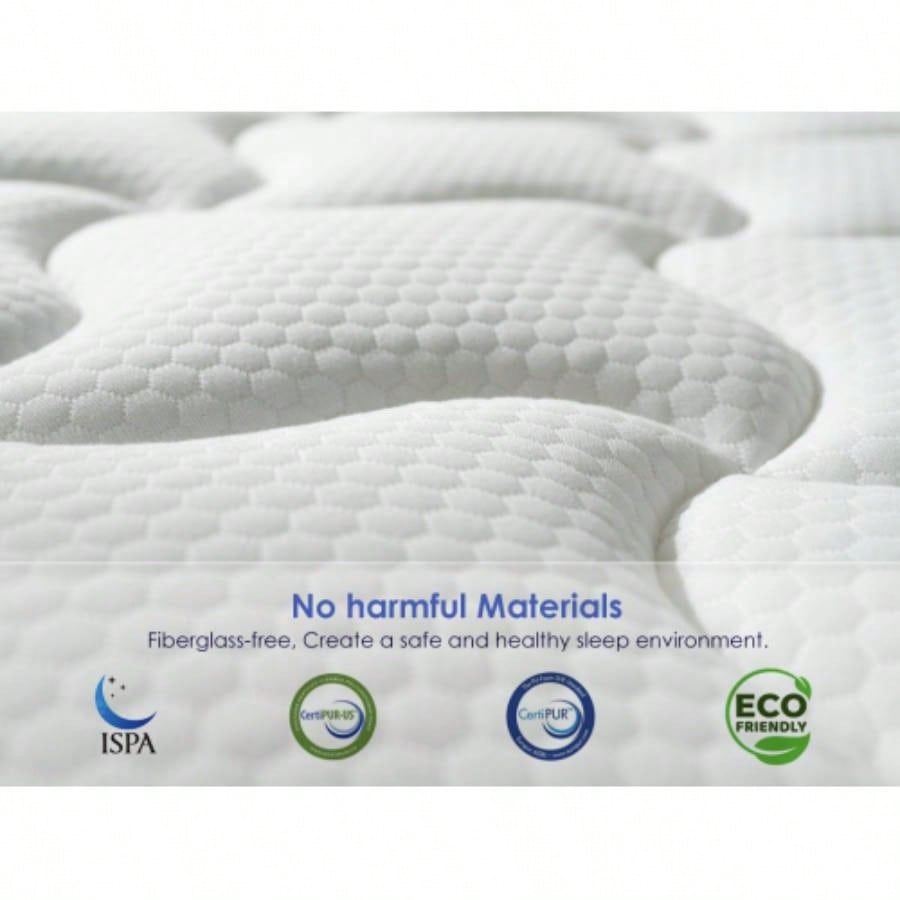 10 Inch Breathable Cool Cover Foam Individual Pocket Spring Hybrid Mattress