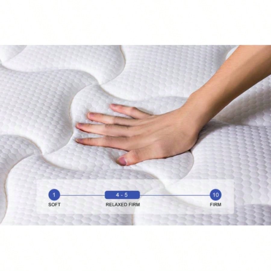 10 Inch Breathable Cool Cover Foam Individual Pocket Spring Hybrid Mattress