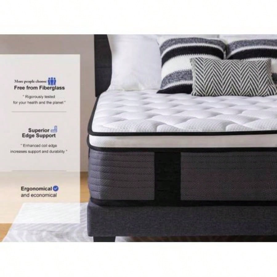 10 Inch Breathable Cool Cover Foam Individual Pocket Spring Hybrid Mattress