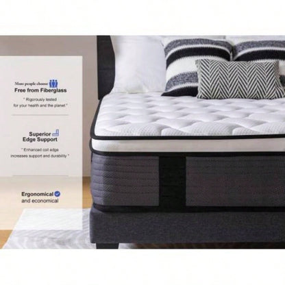 10 Inch Breathable Cool Cover Foam Individual Pocket Spring Hybrid Mattress
