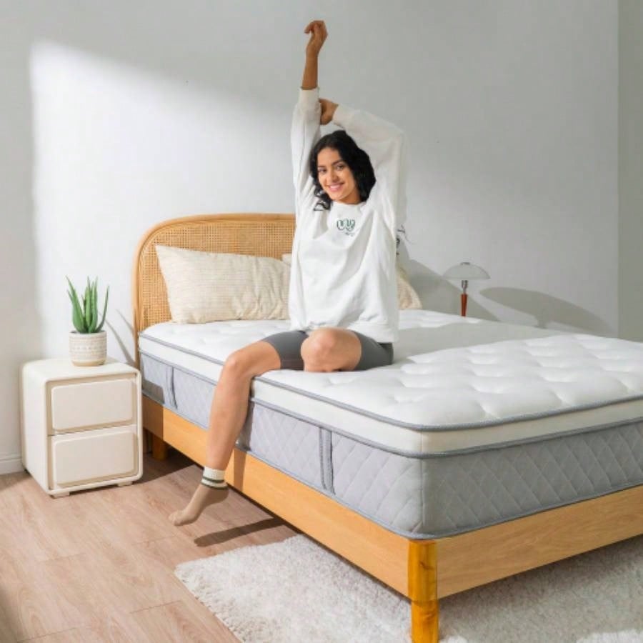 14 Inch Breathable Cool Cover Foam Individual Pocket Spring Hybrid Mattress