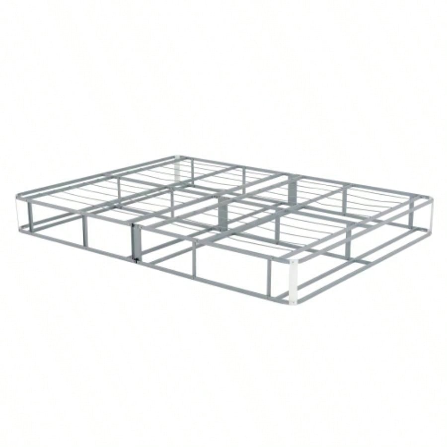 Foldable 9 in. Metal Mattress Bed Base, Twin - Size Box Spring Foundation Bed,