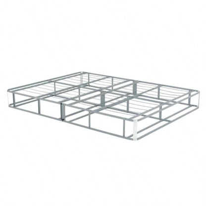 Foldable 9 in. Metal Mattress Bed Base, Twin - Size Box Spring Foundation Bed,