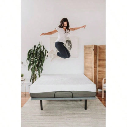 Omne Sleep 8 Gel Foam Mattress in White/Dark Gray