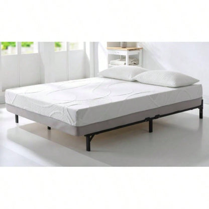 12 Inch Medium Firm Foam Mattress, Green Tea Charcoal Infused Freshness - Boosting Technology, Body - Conforming Comfort, High - Density Support, White