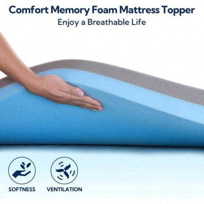 Mattress Topper Full, 3 Inch High - Density Gel Foam Mattress Topper Foam Bed Topper Pressure Relief Surmatelas Simple CertiPUR - US Certified