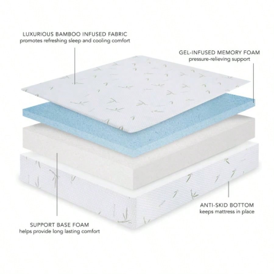 10 - Inch Dual Layer Foam Mattress with Infused Cover - Twin